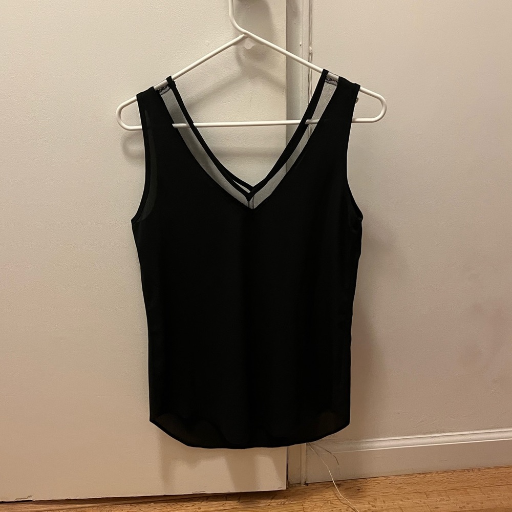 ASOS black tank with mesh sz 4